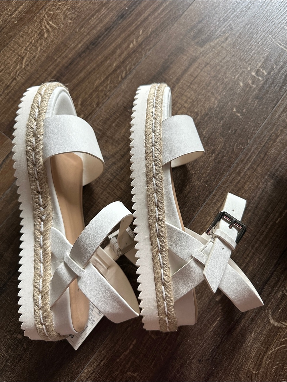 a new day White Espadrille Platform Ankle-Strap Sandals - Picture 4 of 6